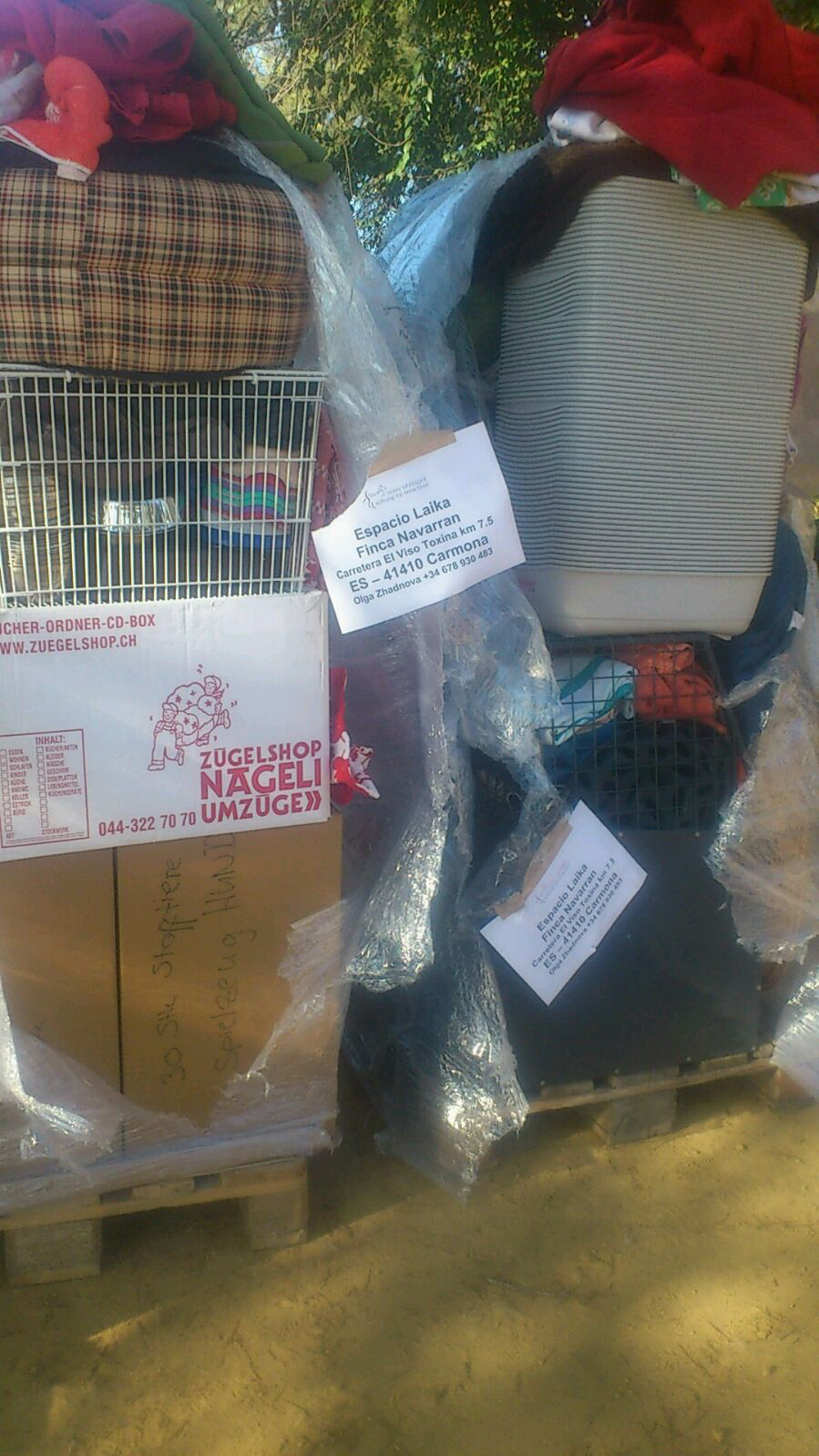 Your donations are well being received: Material delivery to Spain